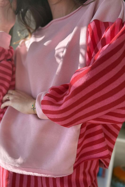 Shoreditch Slouch Sweat Hot Pink Red